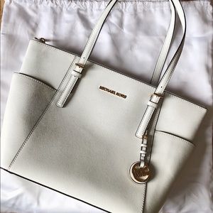 Michael Kors White Jet Set Tote